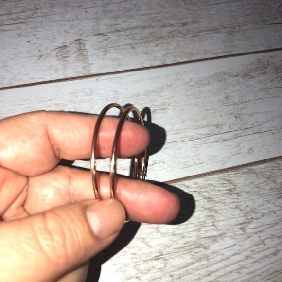 NEW Rose Gold Plated 2” Round Hoop Earrings - Picture 3 of 3